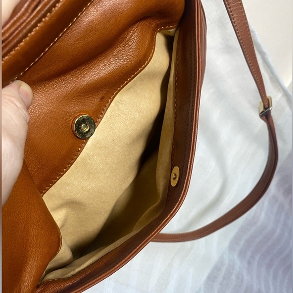 Giambattista Confezioni Brown Leather Crossbody Handbag  Leather Lining Italy - Picture 9 of 14